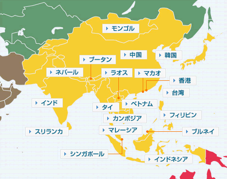 アジアの地図