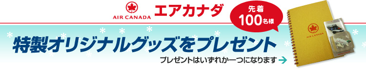 エアカナダ特製オリジナルグッズをプレゼント