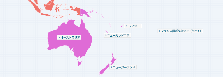 オセアニア・南太平洋地図
