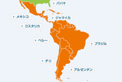 カリブ・中南米の地図